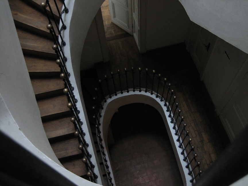 Stairs inside the castle \n (Click for next picture)