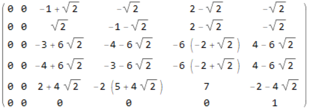 one of the bend matrices