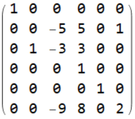 one of the bend matrices