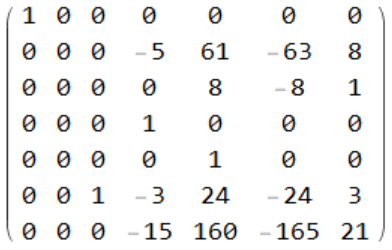 one of the bend matrices