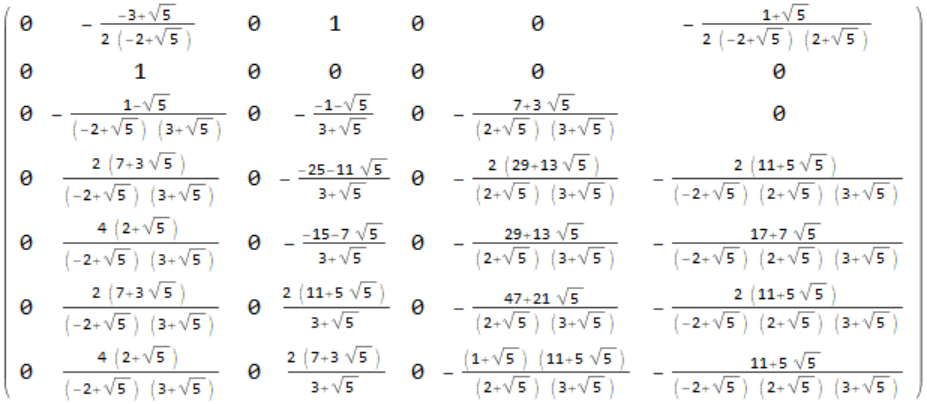 one of the bend matrices
