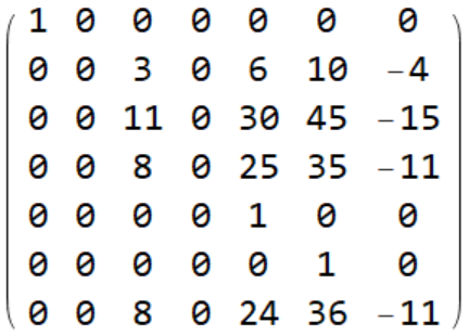 one of the bend matrices