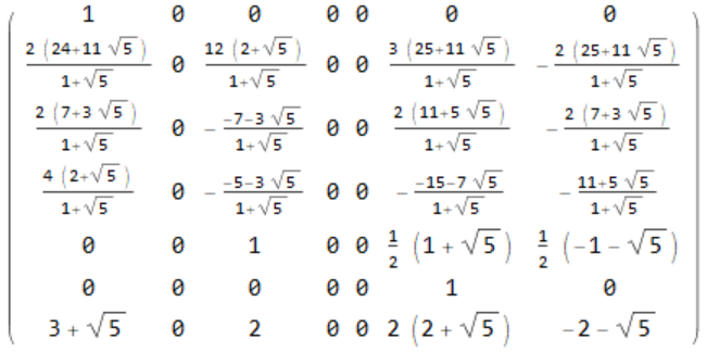 one of the bend matrices