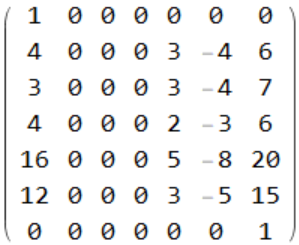 one of the bend matrices