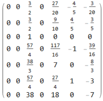 one of the bend matrices