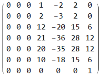 one of the bend matrices