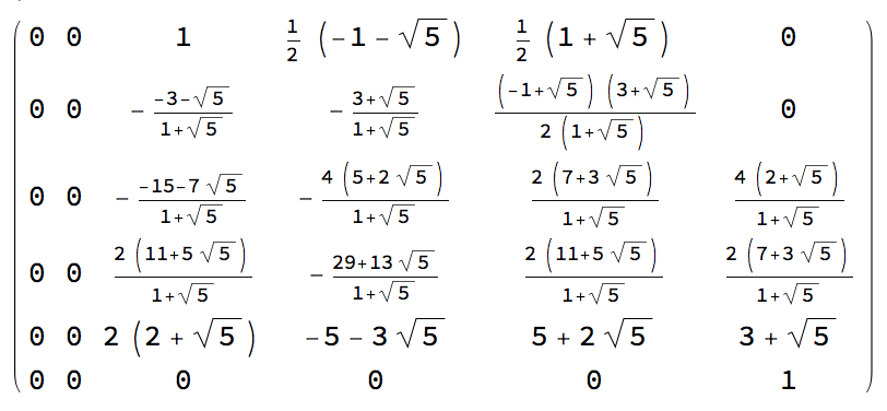 one of the bend matrices