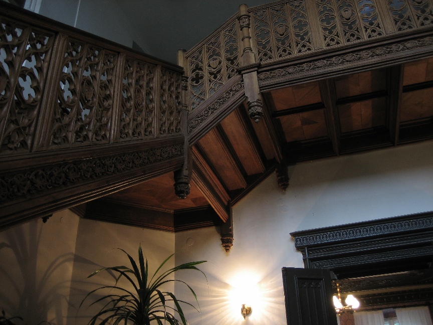 Woodwork inside the castle \n (Click for next picture)