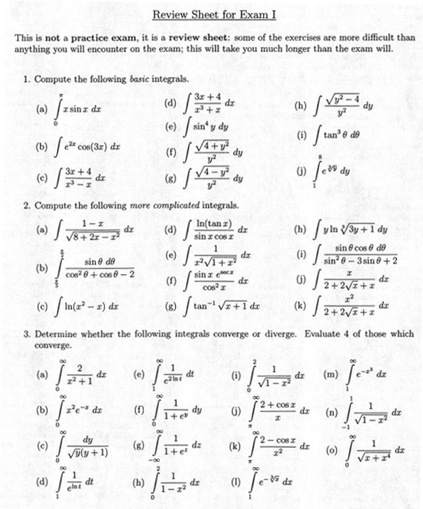 calculus 2 cheat sheet