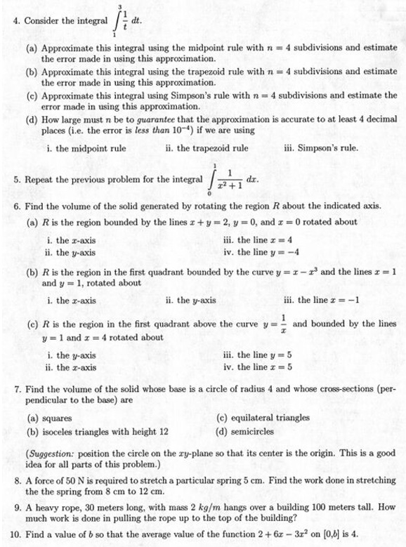 Calculus 2 Final Exam With Answers